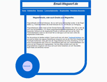 Tablet Screenshot of email-wegwerf.de